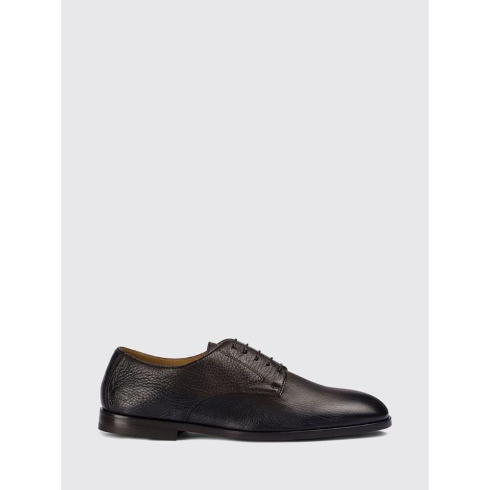 Doucal's Classic Deer Leather Derby Shoes With Leather And Rubber Sole
